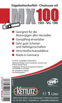 KETTLITZ-Chain Oil MX 100 Hochleistungs Sägekettenöl 1 Liter Kanister
