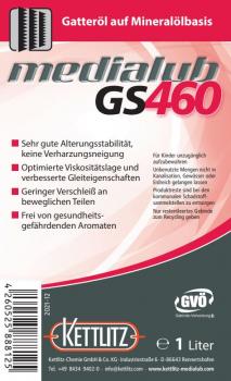 KETTLITZ-Medialub GS 460  Sägegatteröl - Spezialschmierstoff auf Mineralölbasis  - 1 Liter Gebinde