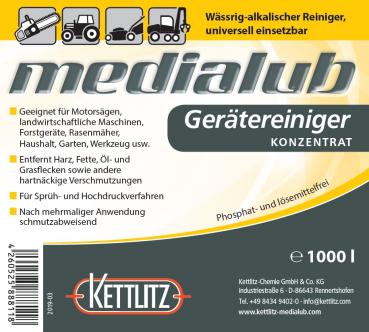 KETTLITZ-Medialub Gerätereiniger, Universalreiniger, Sägekettenreiniger Konzentrat 1000 Liter IBC